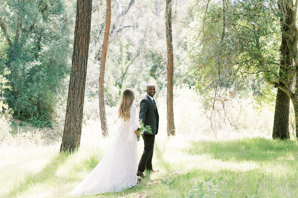 bride, groom, dress, gown, suit, first look