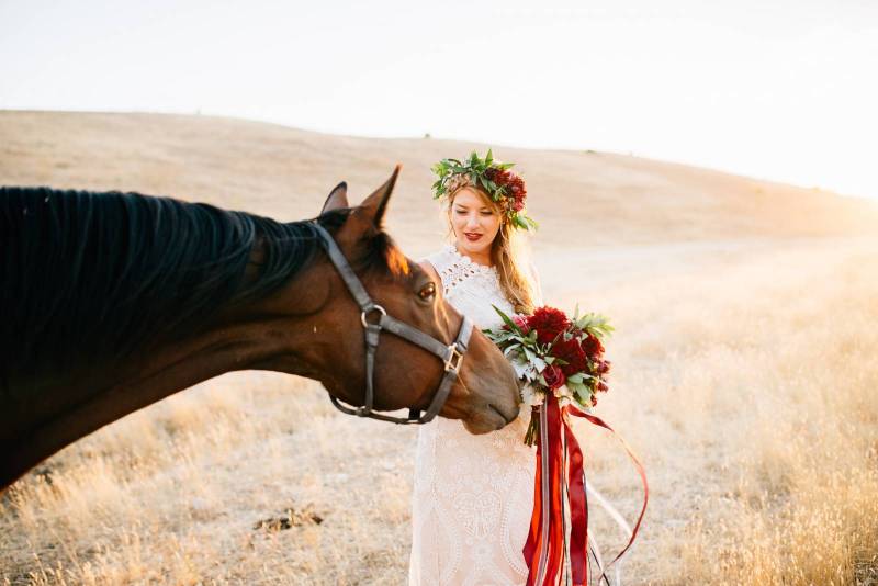 bride with bouquet