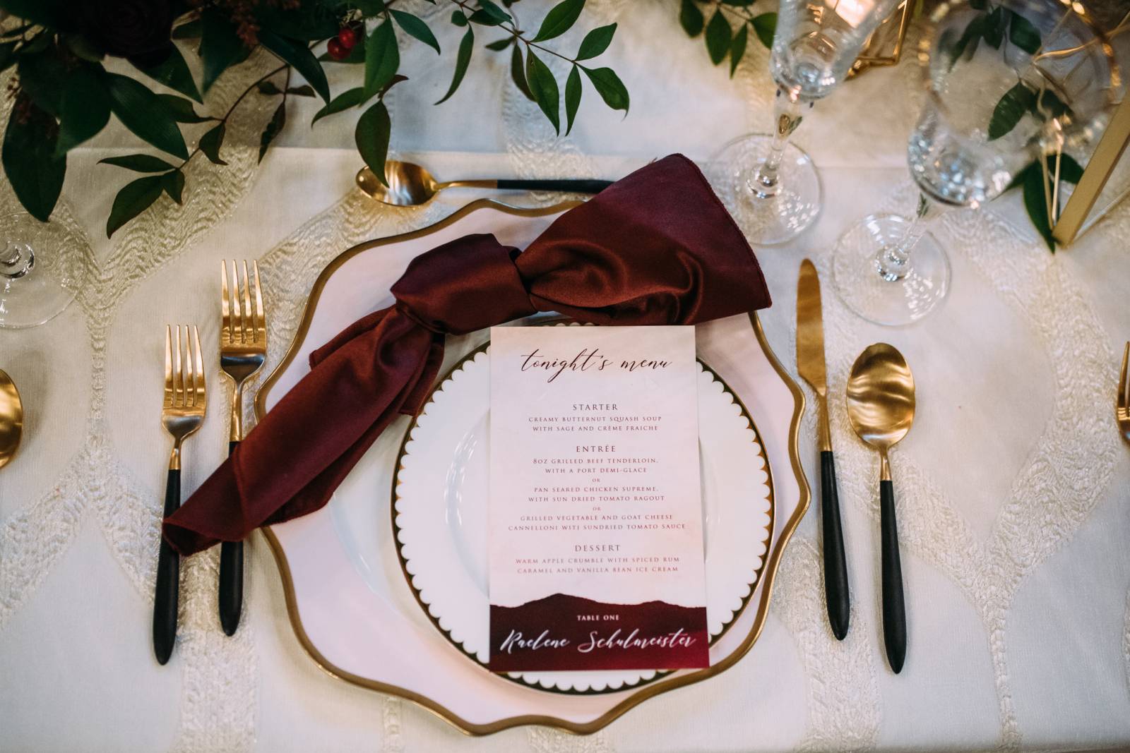 table decoration for wedding reception inspiration for maroon and gold wedding color palette