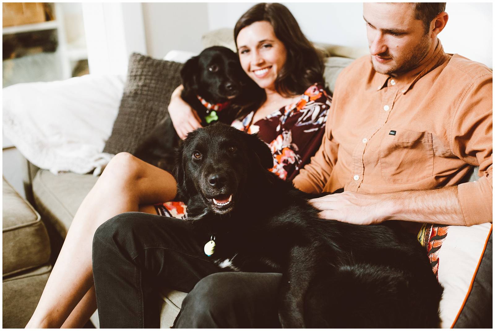young couple with their dogs | engagement photos by Red Aspen Photography