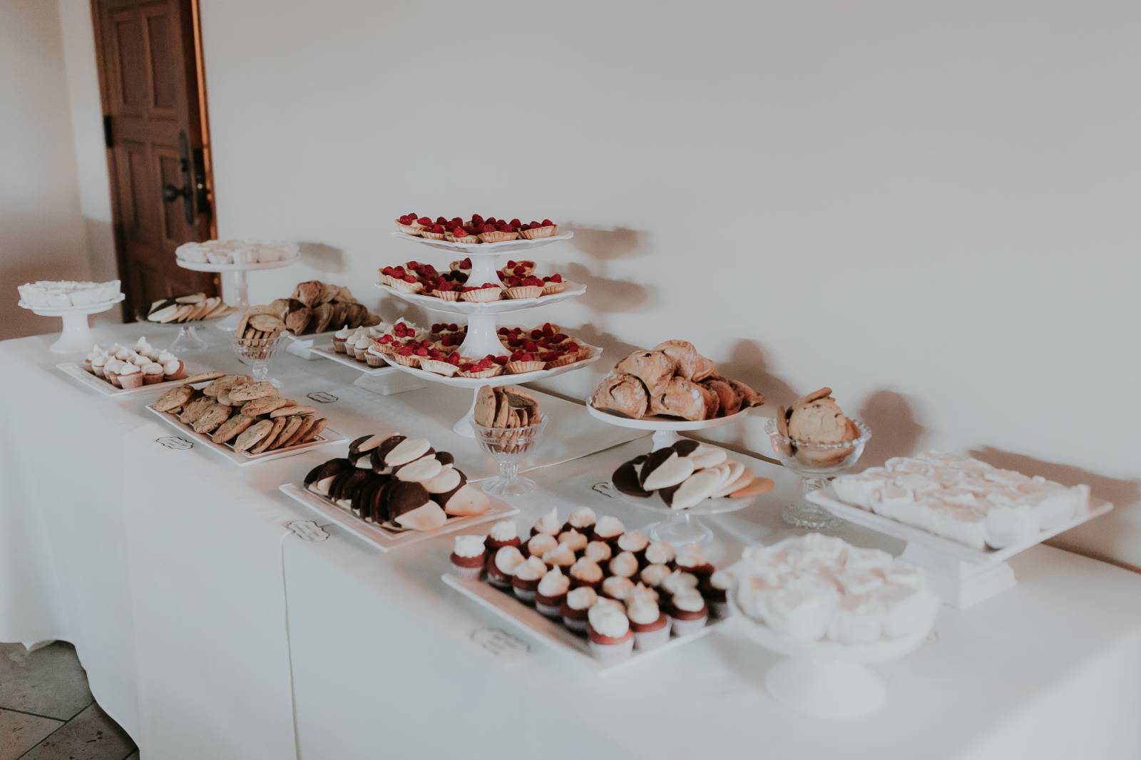 Santa Fe wedding dessert bar with cupcakes cookies and more