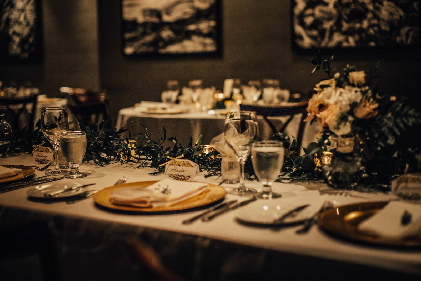 classic gold and green wedding reception table decor | wedding inspiration planned by Umbrella Event