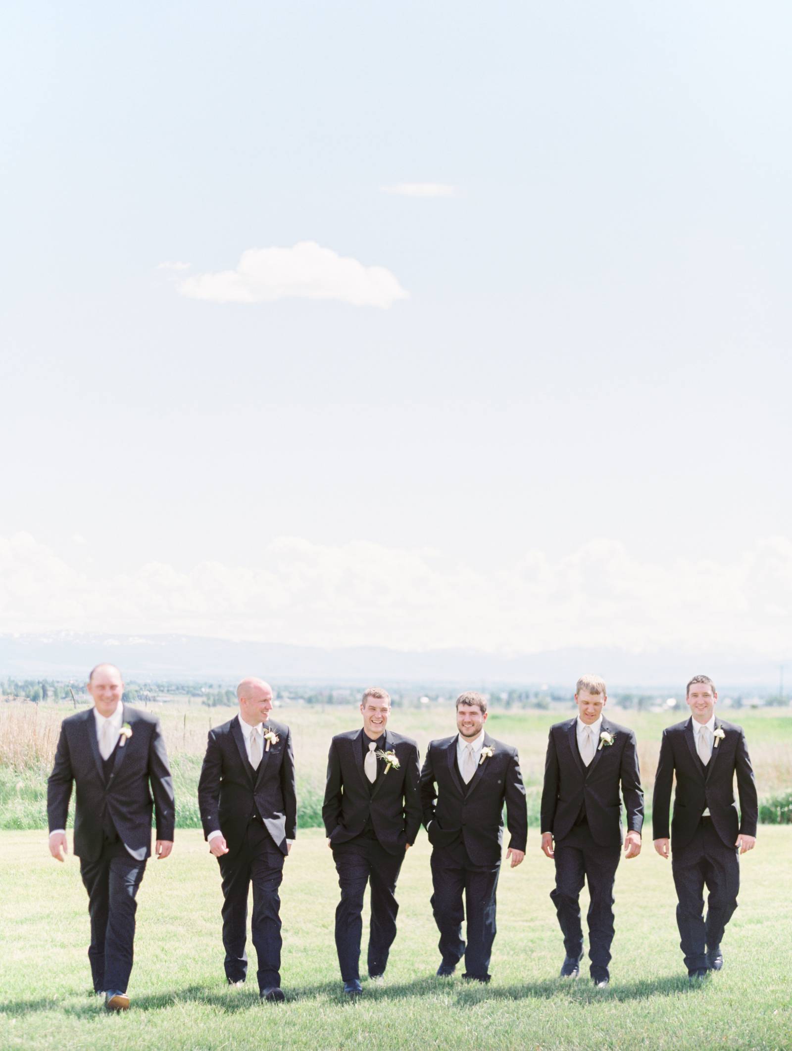 groom with groomsmen | men's wedding style | Montana mountain wedding