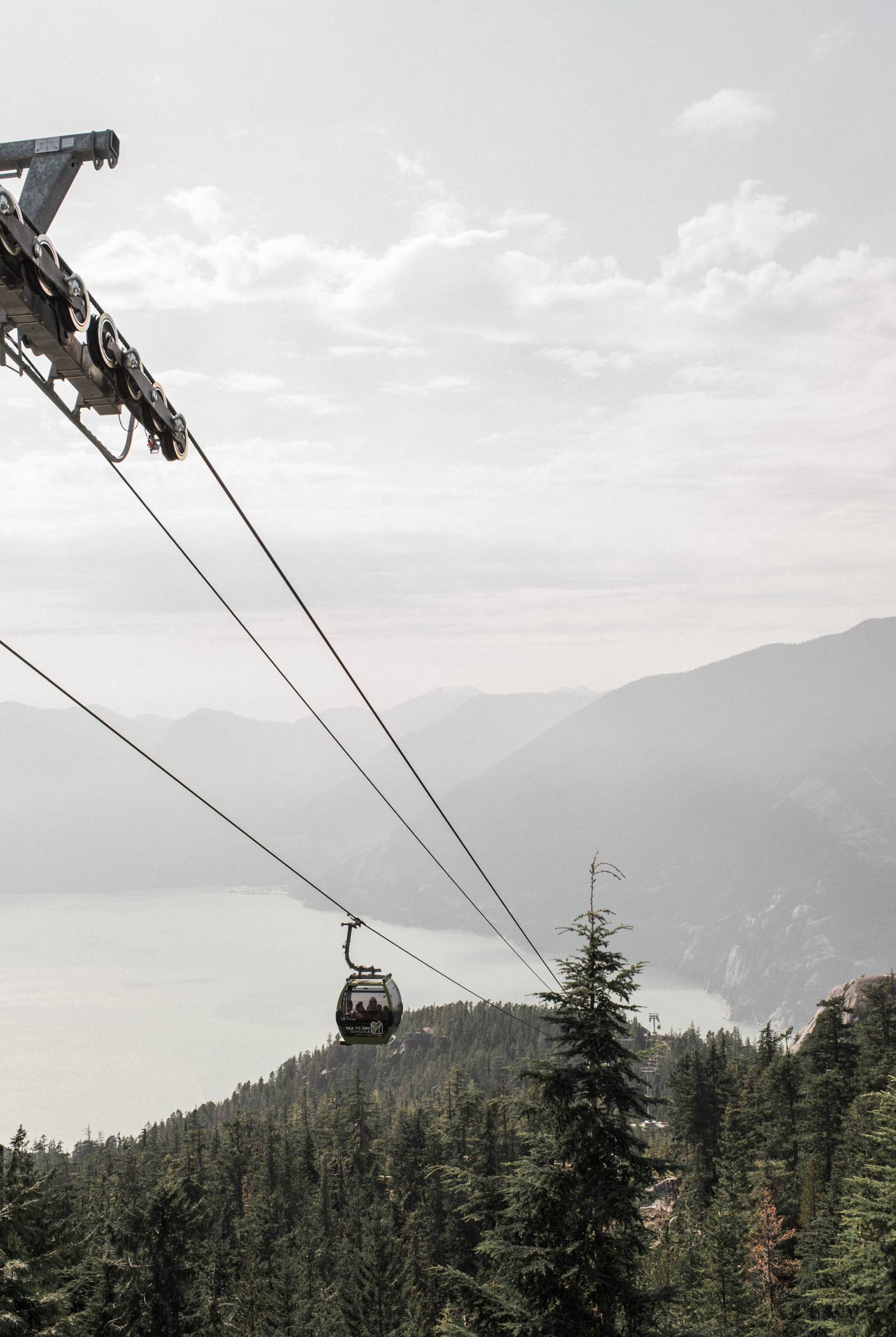 gondola in British Columbia mountains