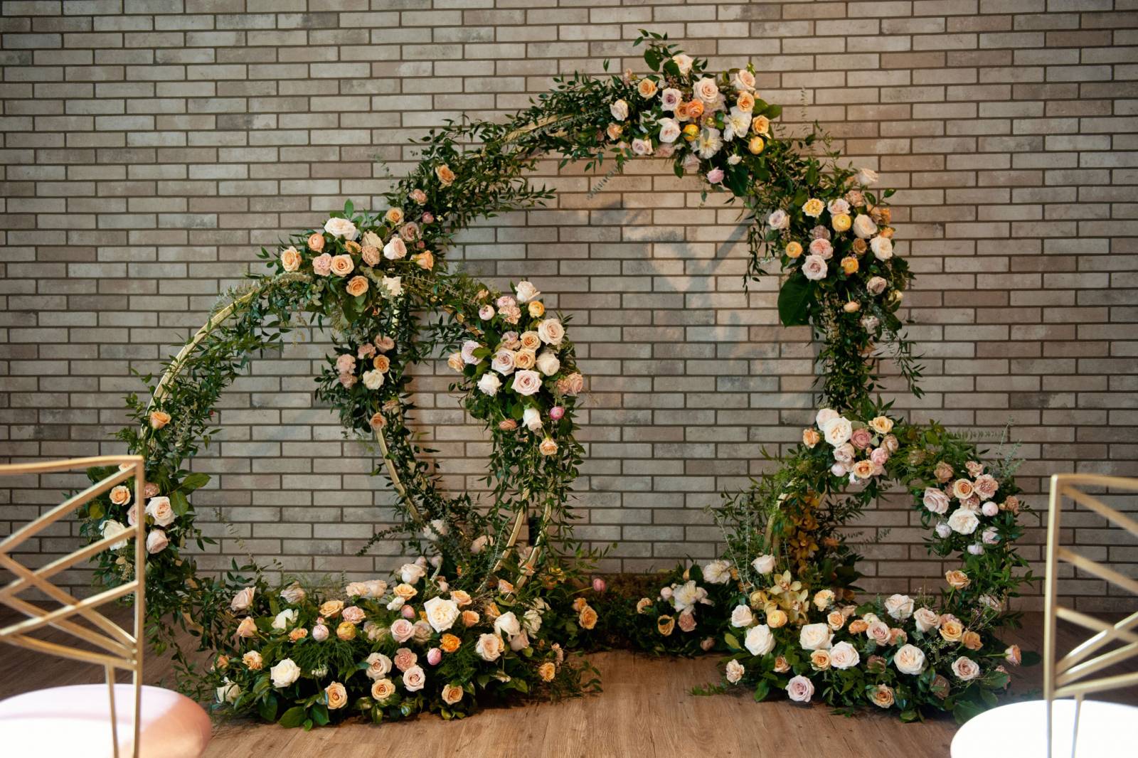 floral wedding ceremony arbor | indoor wedding inspiration