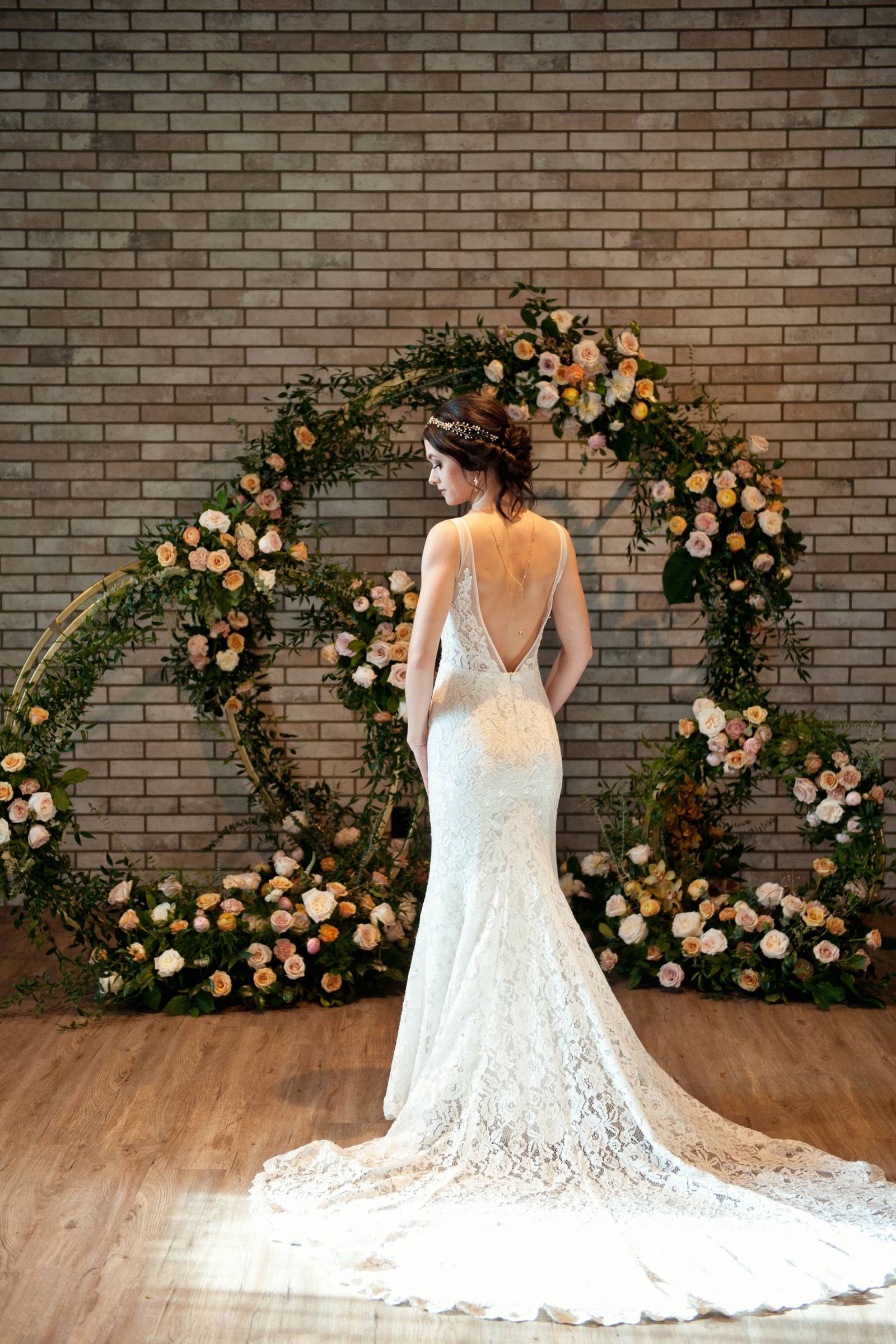 romantic open back wedding dress inspiration