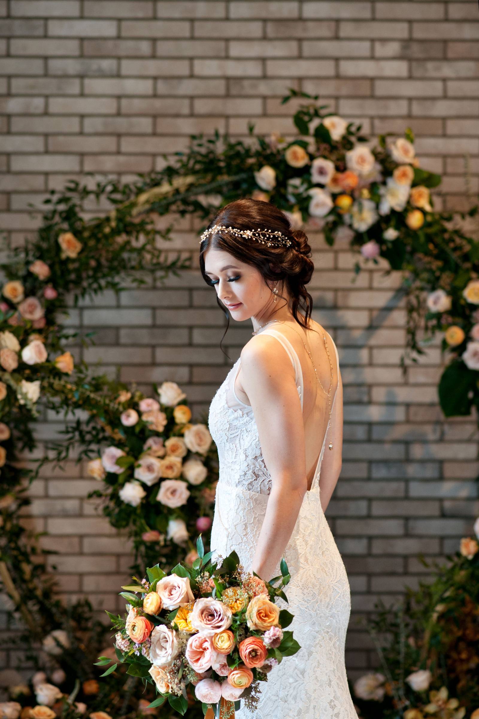 romantic open back wedding dress inspiration