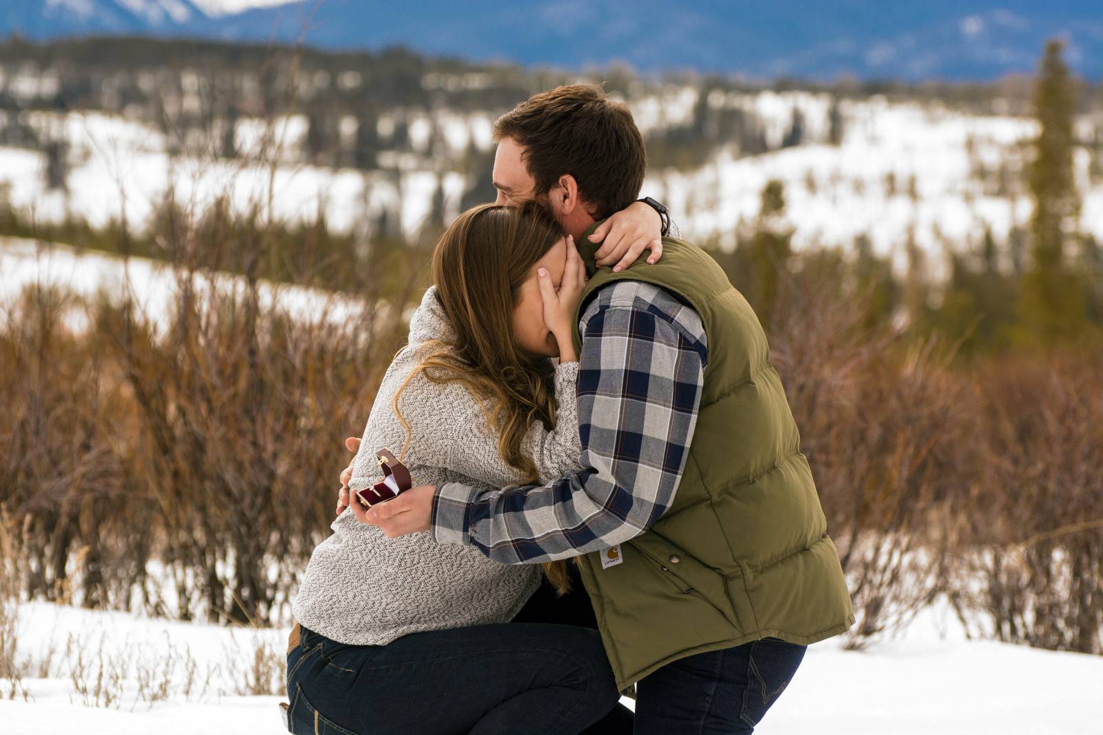 surprise proposal | Devil's Thumb Ranch Resort and Spa | Colorado wedding venue