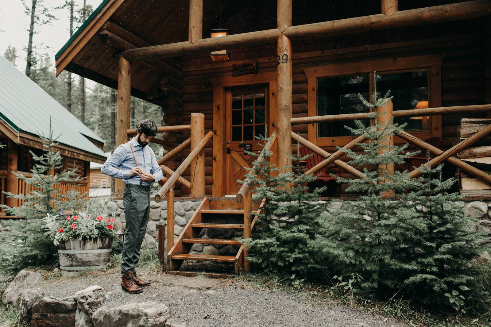 rustic Banff adventure elopement captured by Alberta wedding photographer, Michelle Larmand Photogra
