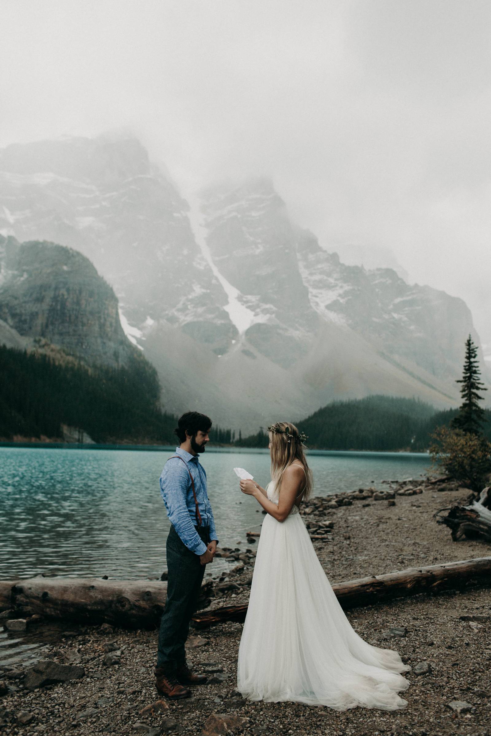 eloping in Yoho National Park | elopement destination | wedding vows