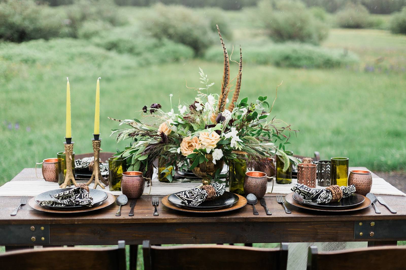 romantic safari wedding reception inspiration | Yellowstone Under Canvas | Montana wedding venue
