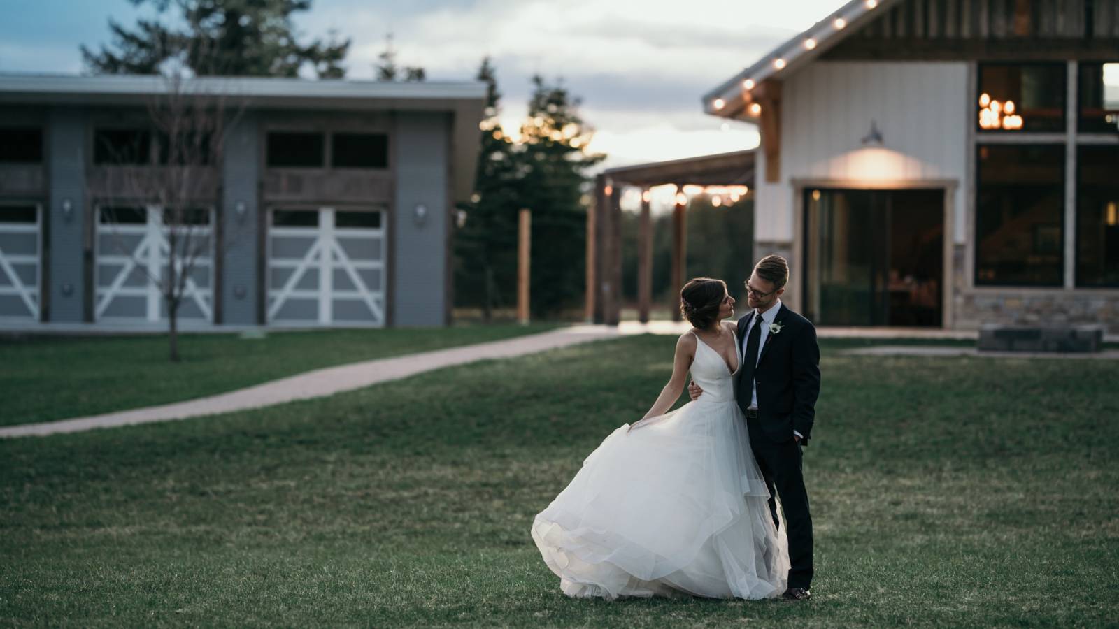 bride and groom portrait captured by Honeybee Weddings | blue and pink jewel toned wedding inspirati