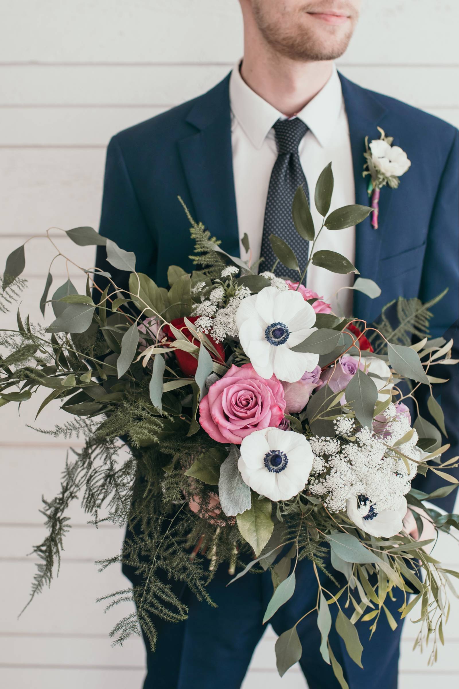 wedding bouquet inspiration | blue and pink jewel toned wedding inspiration | Montana styled shoot