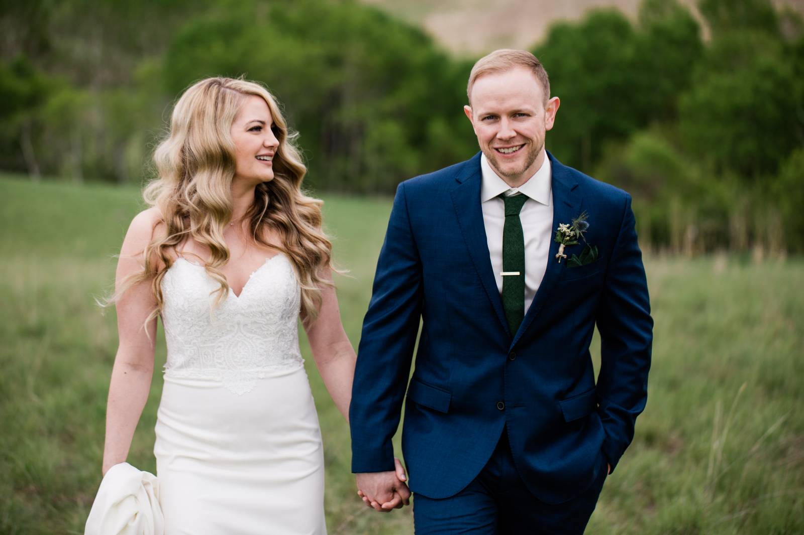 Montana barn wedding inspiration | portrait of bride and groom
