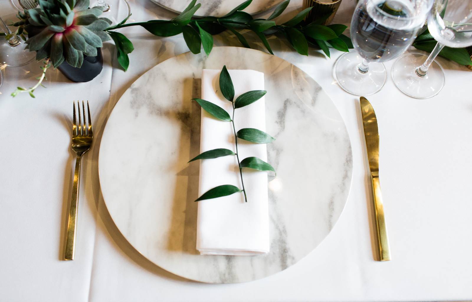 Montana barn wedding inspiration | place settings