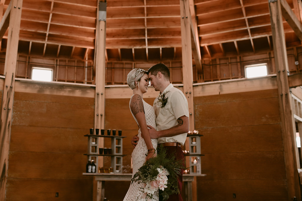 portrait of bride and groom | wedding planned and styled by Champagne & Linen