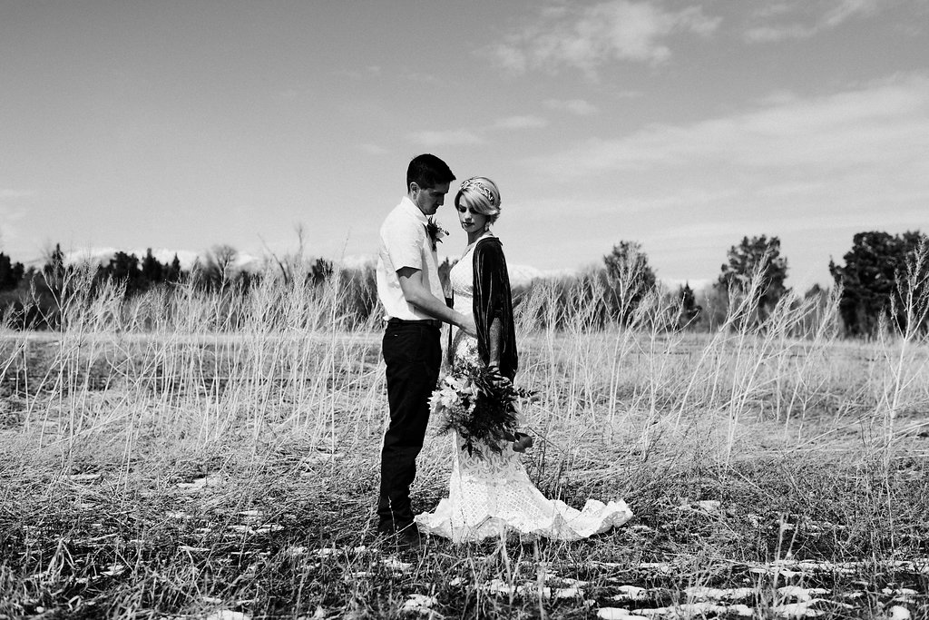 black and white wedding portrait | wedding planned and styled by Champagne & Linen