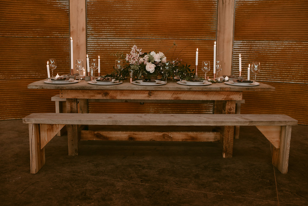 copper wedding decor inspiration | wedding planned and styled by Champagne & Linen