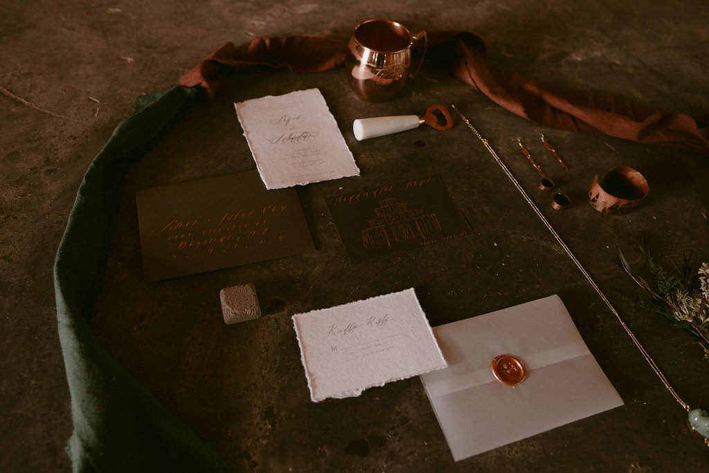 wedding invitation suite | wedding planned and styled by Champagne & Linen