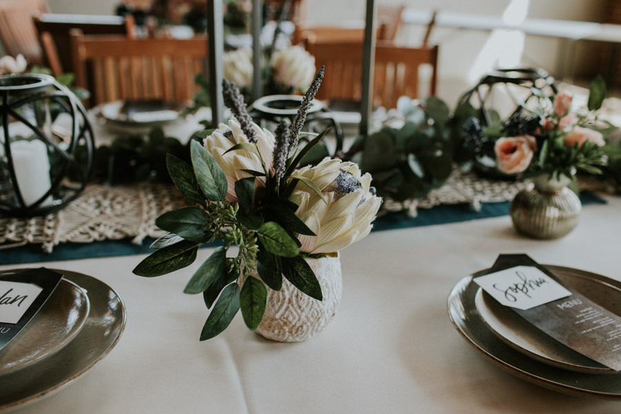 floral decor for wedding reception