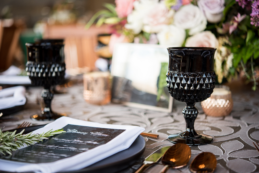 table decor at wedding reception