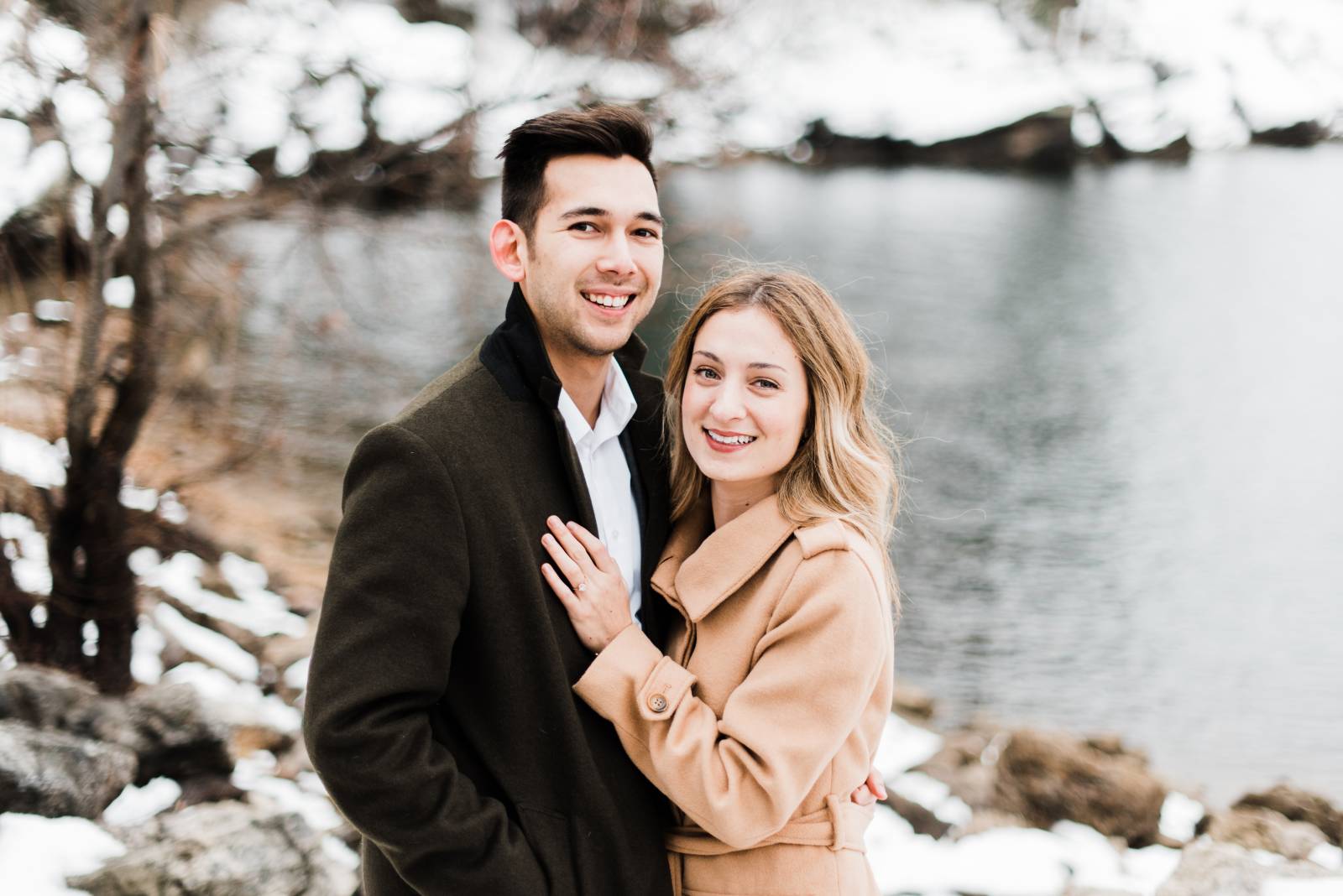 winter engagement photoshoot