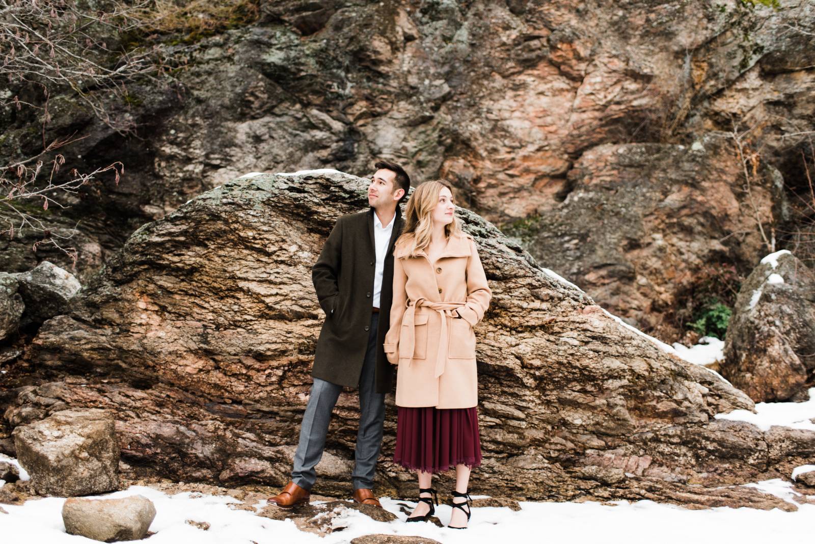 winter engagement photoshoot