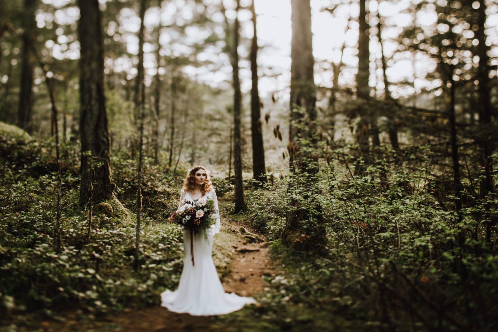Lis Simon wedding dress inspiration | wedding bouquet by Cook Street Greenery