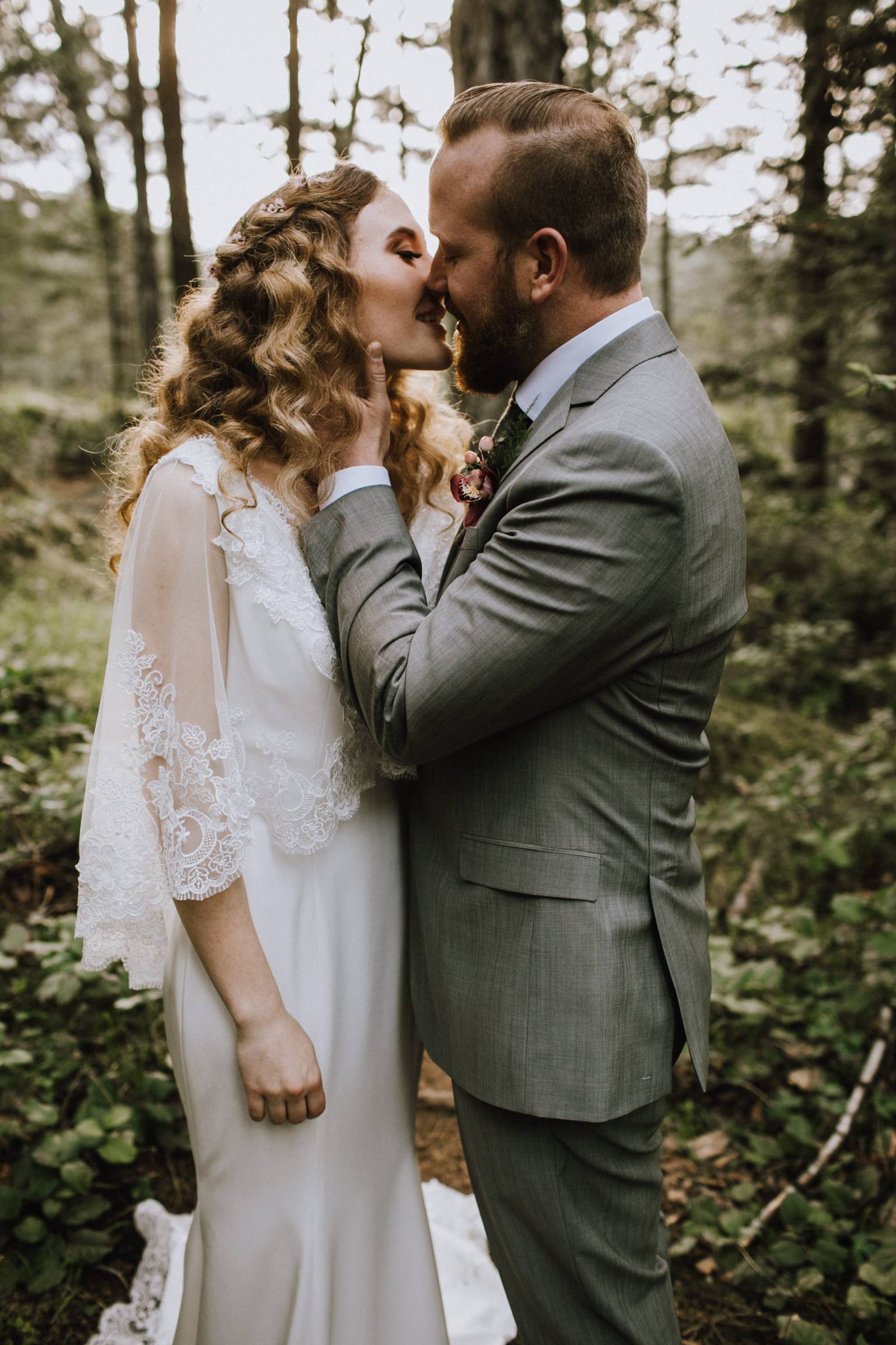 bohemian wedding inspiration | bride and groom