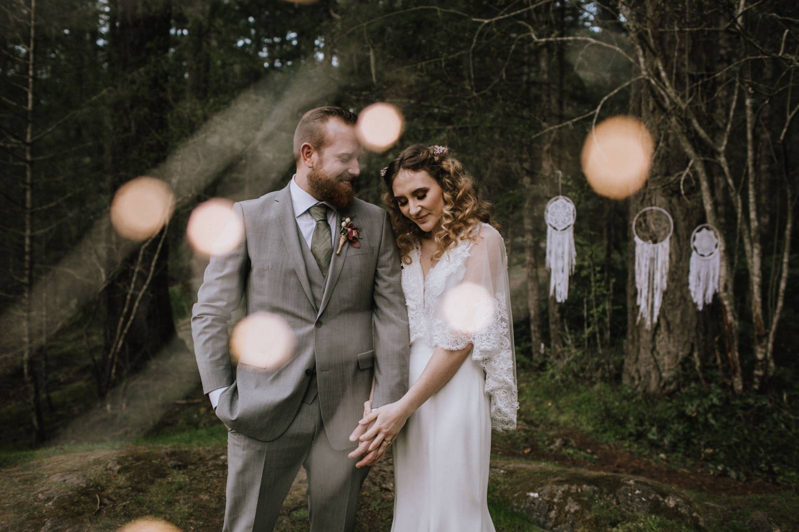 bohemian wedding inspiration | bride and groom