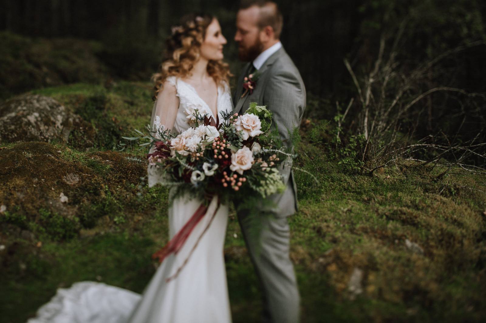 bohemian wedding inspiration | bride and groom