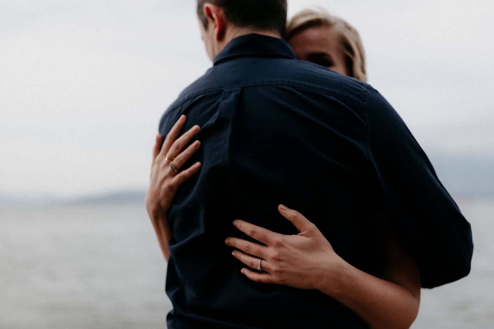 Acadia Beach engagement photo session captured by wedding photographer Hennygraphy