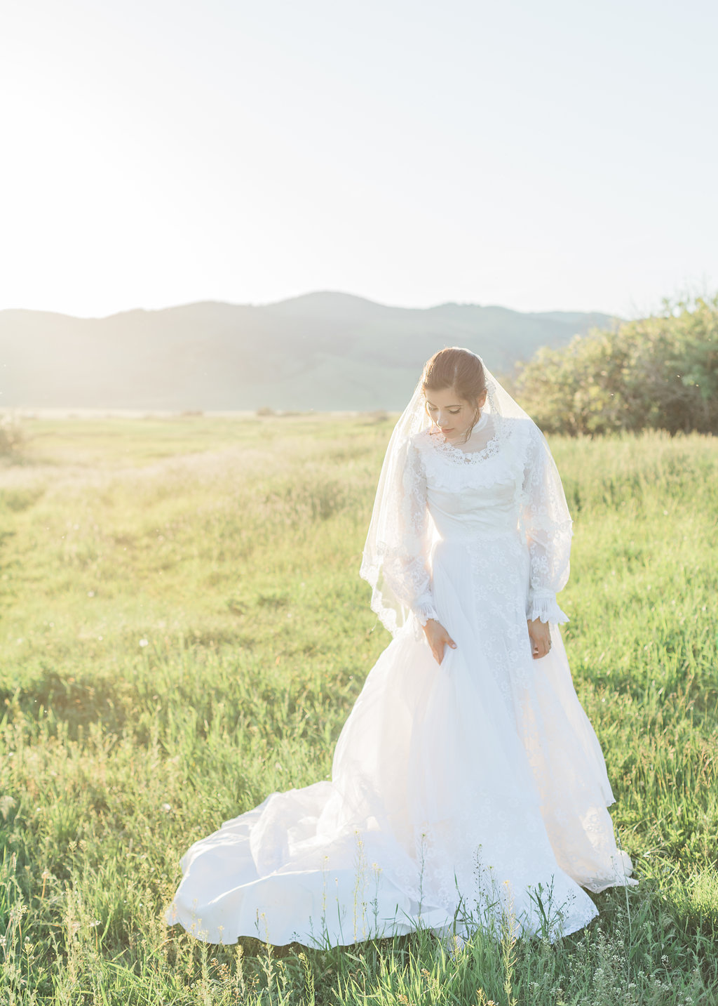 Montana farm wedding inspiration | Montana ethereal bridal portraits captured by wedding photographe