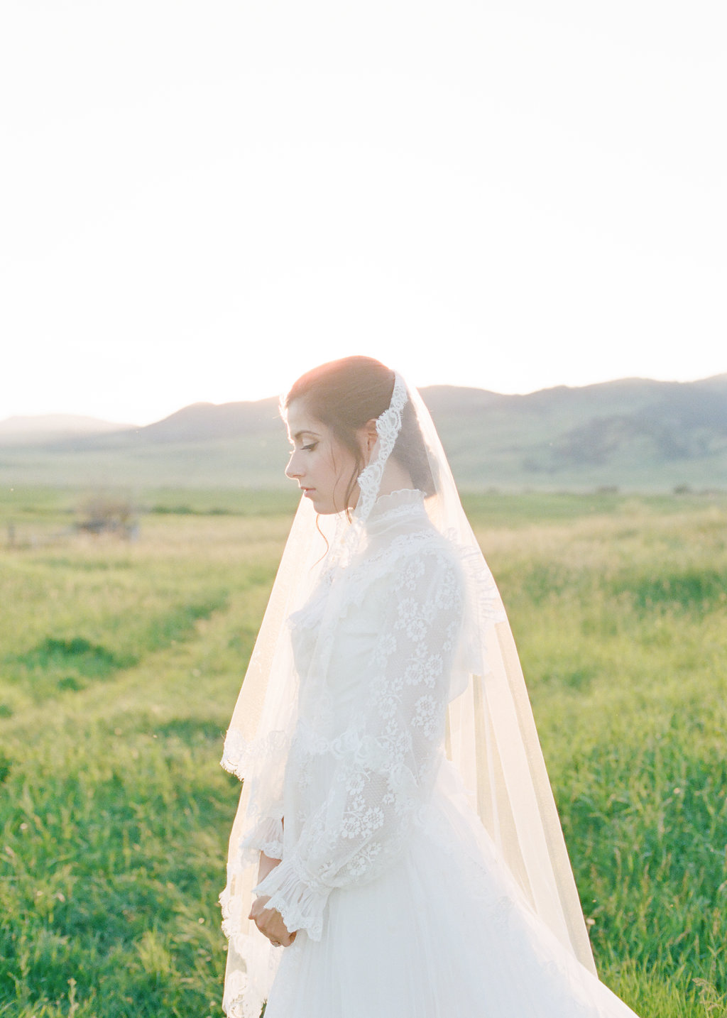 bride veil inspiration | Montana ethereal bridal portraits captured by wedding photographer KC Kreit