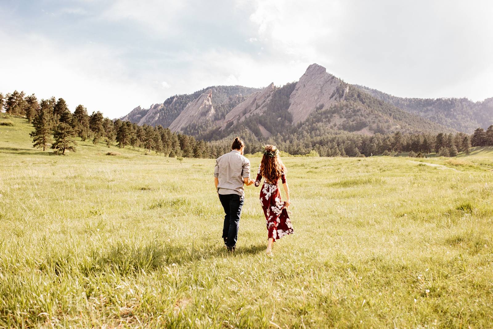 Chautauqua Park Couples Session captured in Boulder, Colorado by wedding photographer Kayla Bri Phot