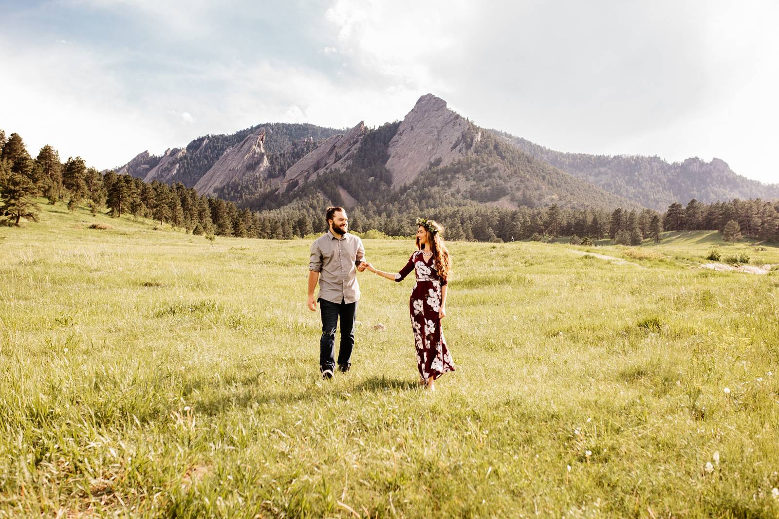 Chautauqua Park Couples Session captured in Boulder, Colorado by wedding photographer Kayla Bri Phot
