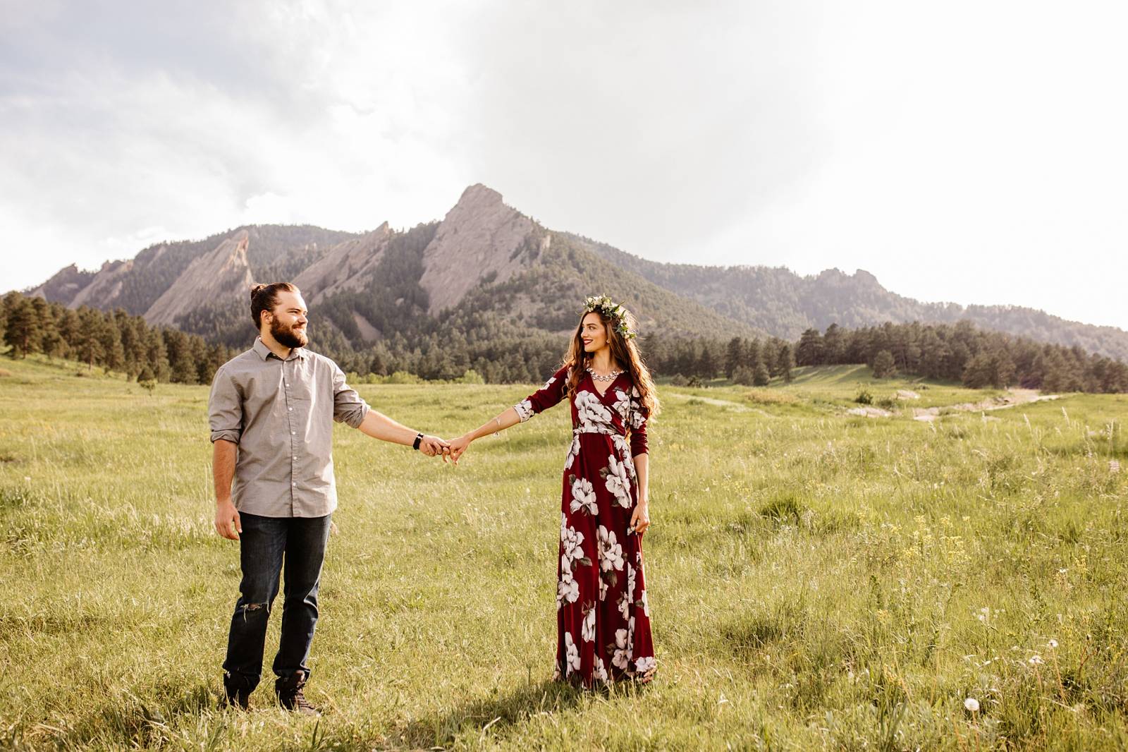 Chautauqua Park Couples Session captured in Boulder, Colorado by wedding photographer Kayla Bri Phot