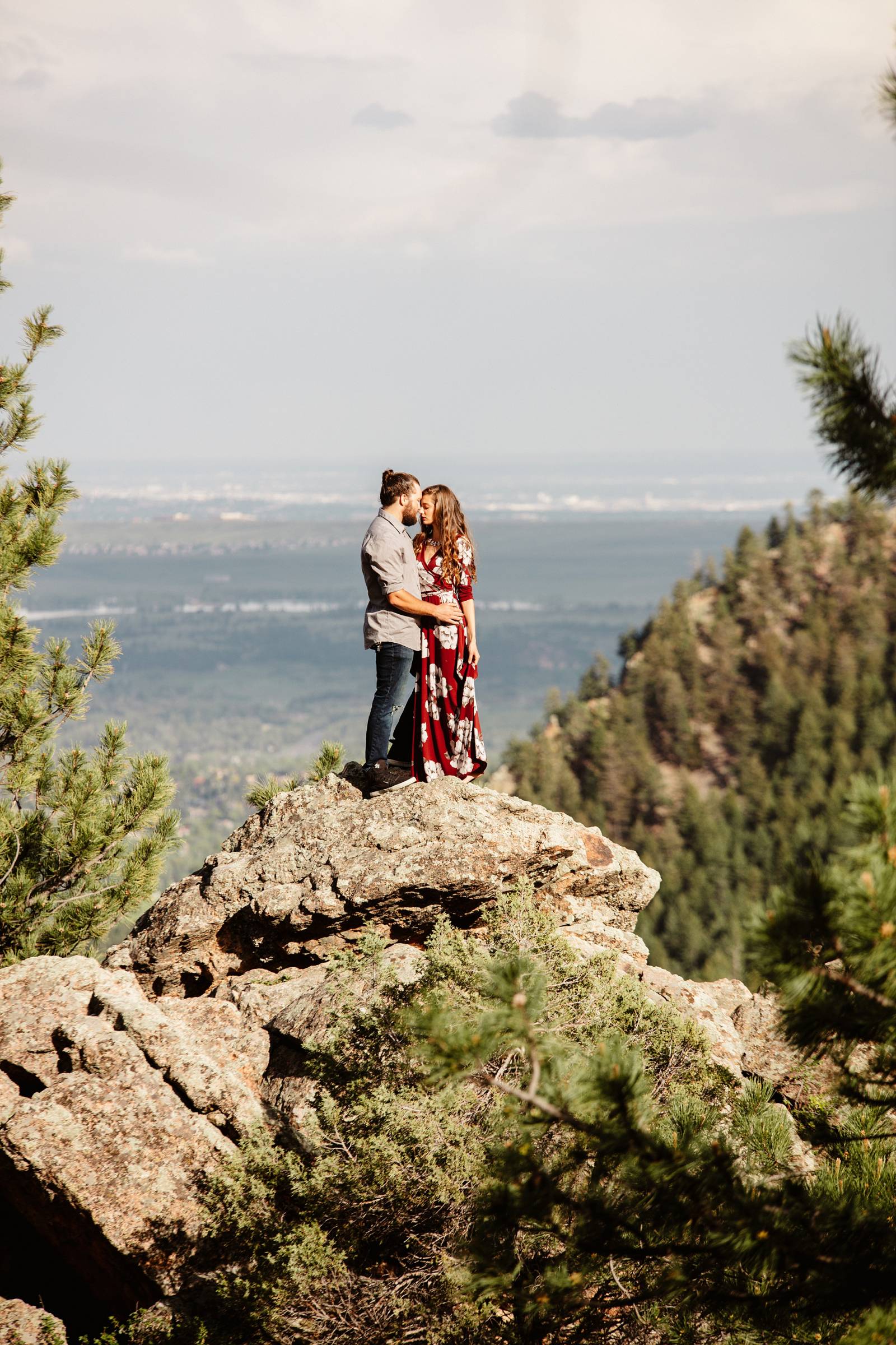 Chautauqua Park Couples Session captured in Boulder, Colorado by wedding photographer Kayla Bri Phot