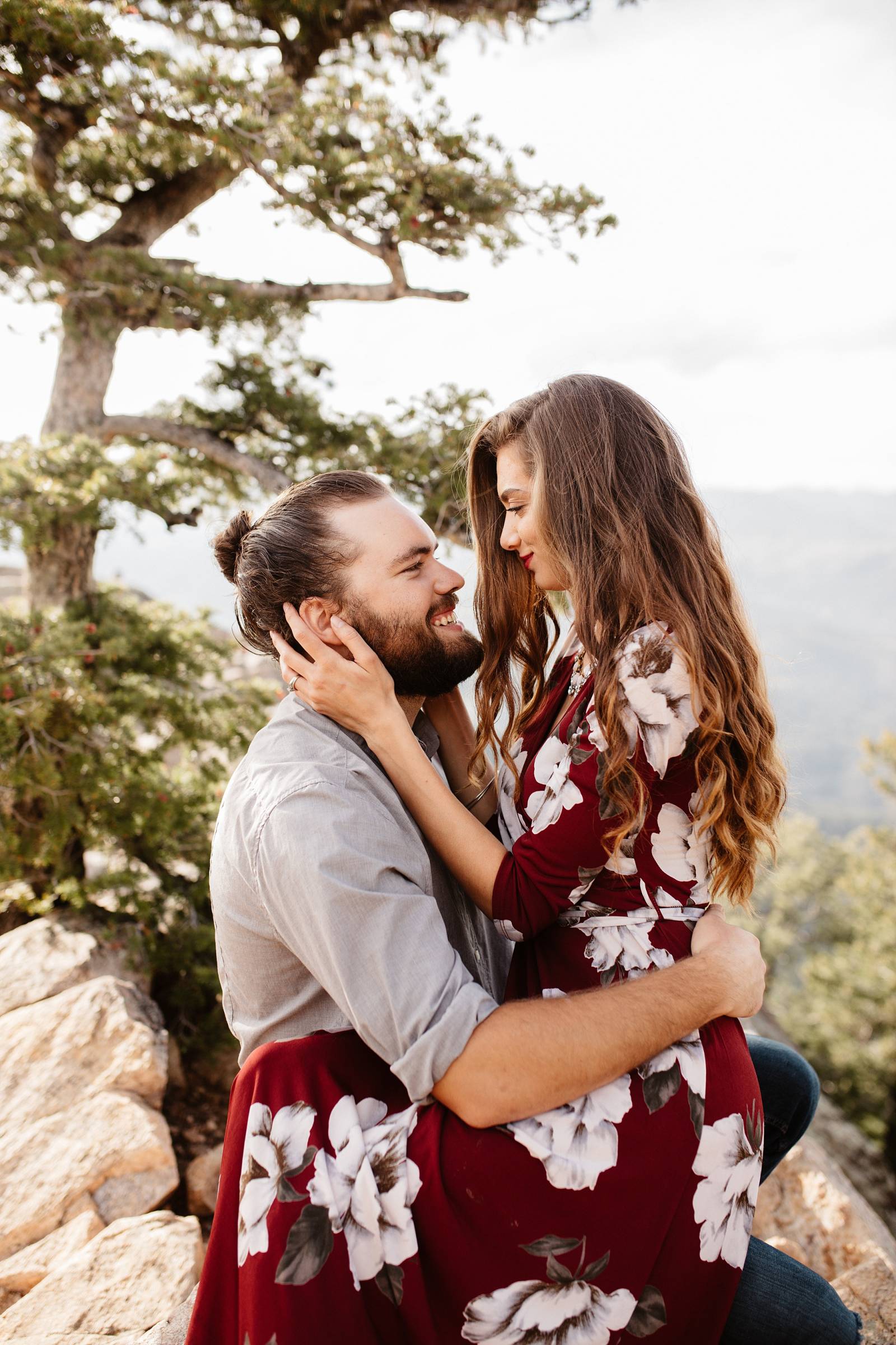 Chautauqua Park Couples Session captured in Boulder, Colorado by wedding photographer Kayla Bri Phot