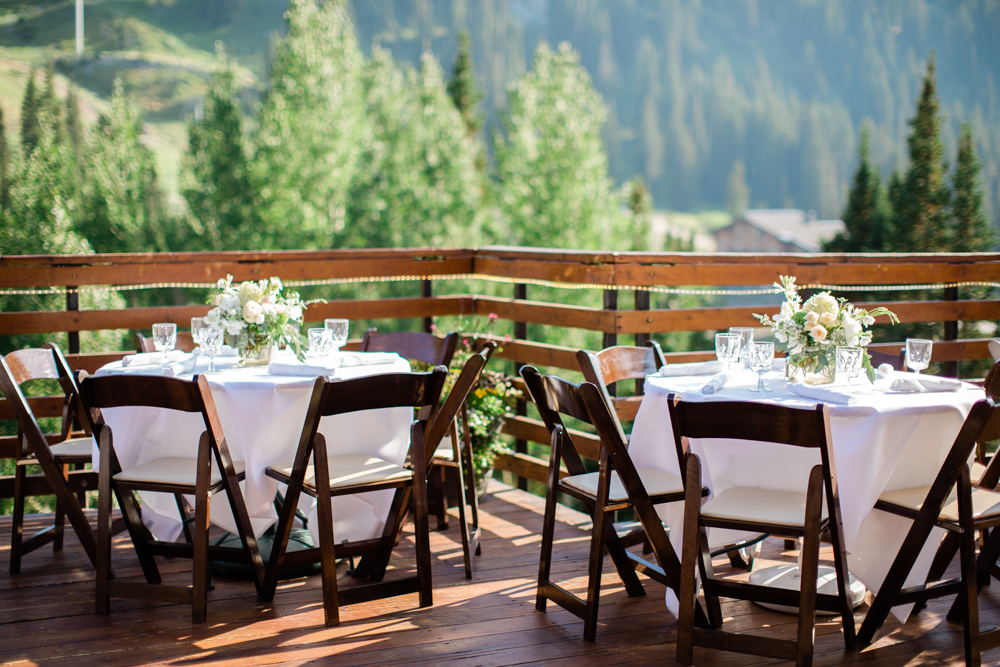 Alta Lodge | Utah Destination Wedding | outdoor wedding reception