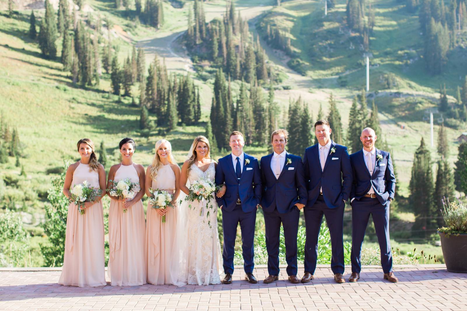 Alta Lodge | Utah Destination Wedding | wedding party
