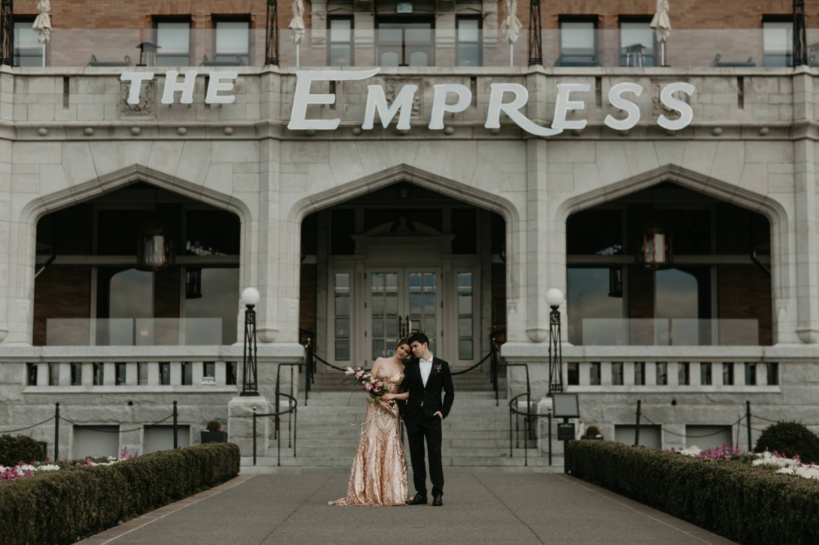 timeless glamour wedding inspiration at the Fairmont Empress styled by Vancouver Island Wedding Plan