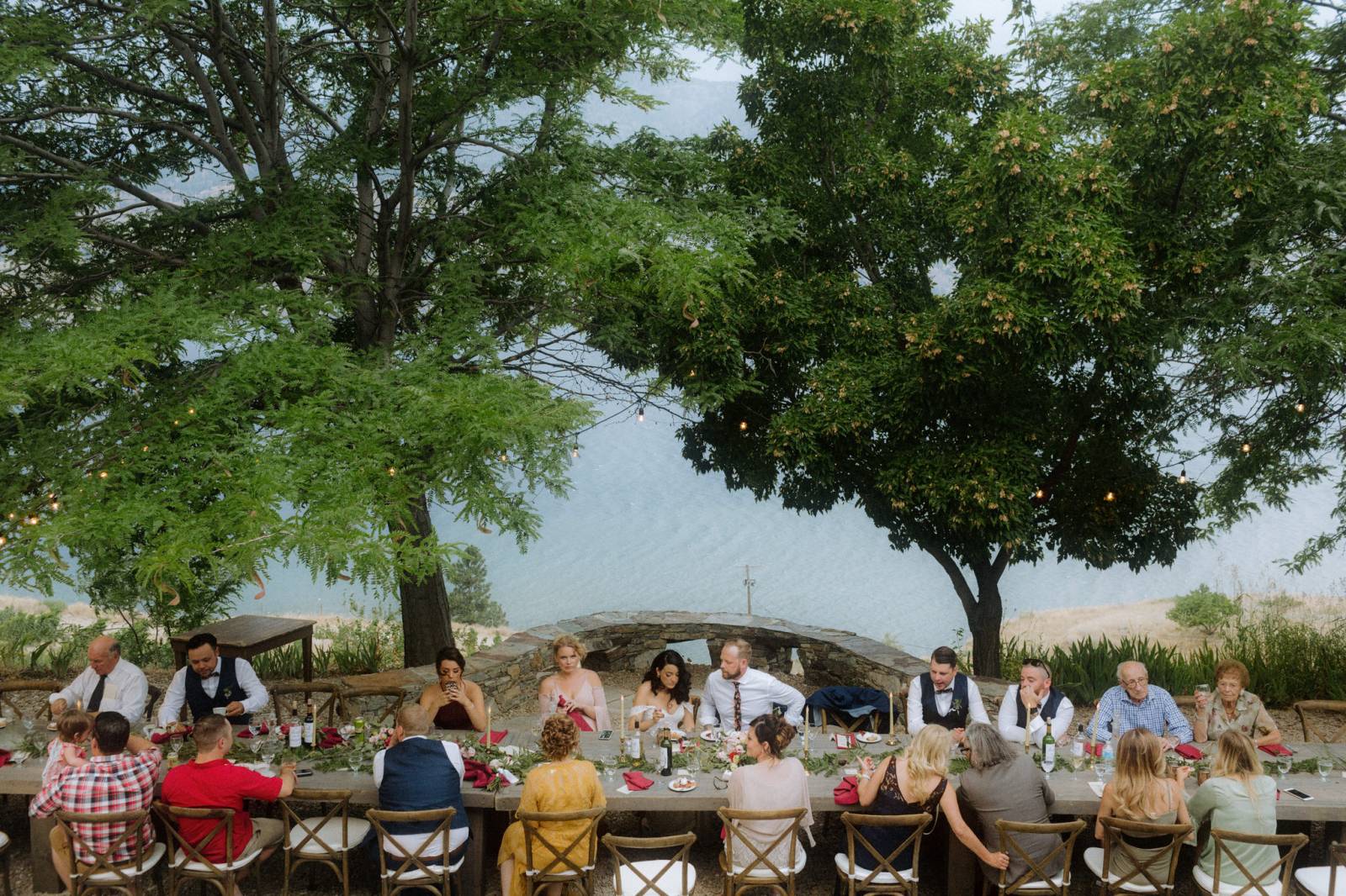 intimate outdoor wedding reception | A Mediterranean Estate Wedding in Beautiful Okanagan Valley