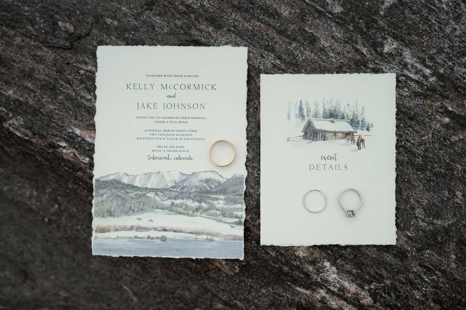 invites | Devil's Thumb Ranch wedding inspiration | Rocky Mountain Wedding
