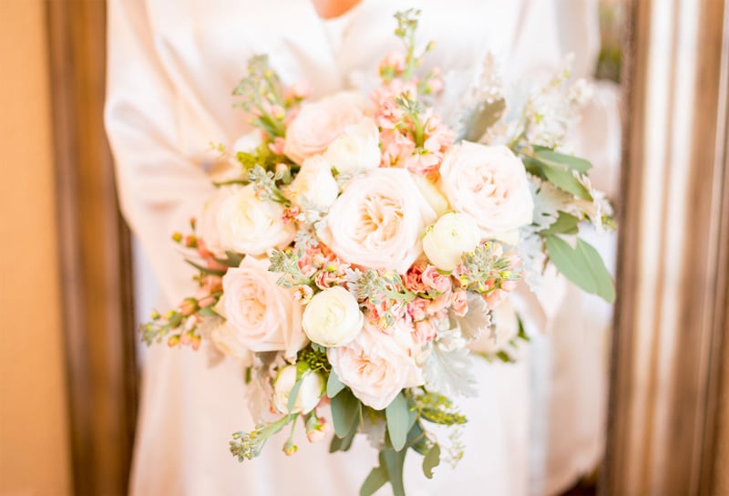 blush and white bouquet