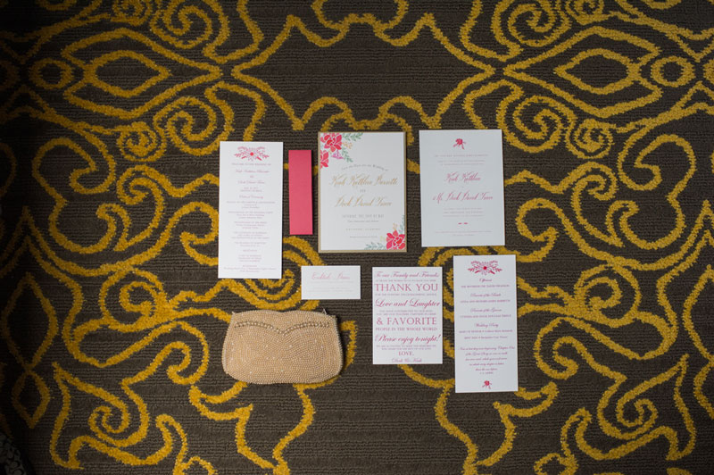 pink and orange wedding invitations