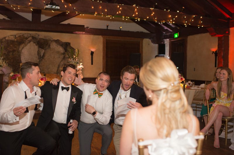 groom singing to bride