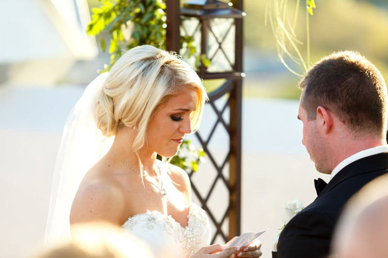 bride reading vows
