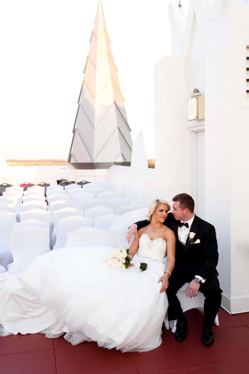 couple sitting on rooftop