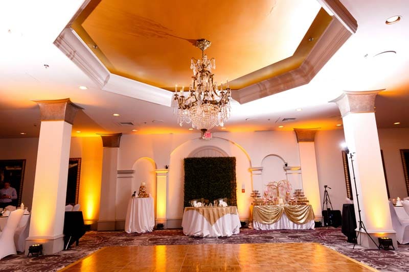 reception ballroom for Castle Hotel wedding